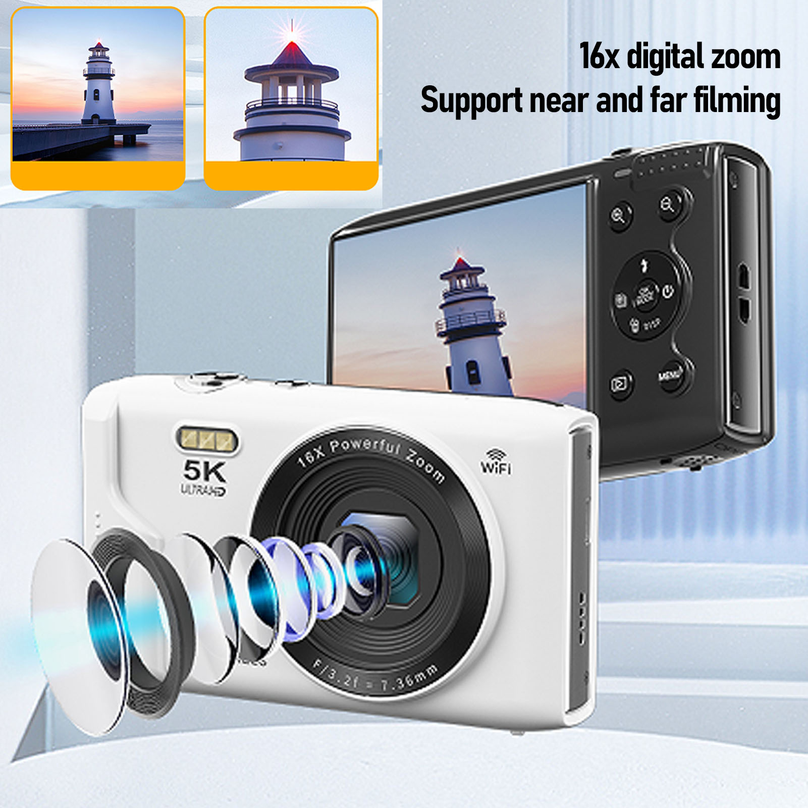 Photography Lighting For Beginners - Cámara Digital 5K, Zoom de 72MP,