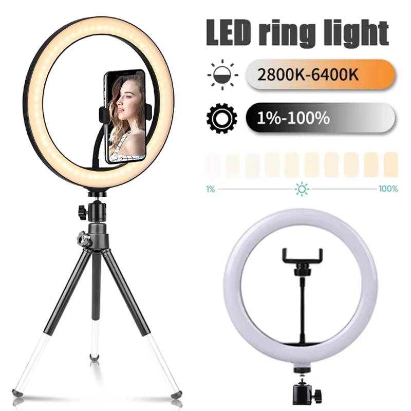 Photography Lighting Description - Aro de luz LED de 10