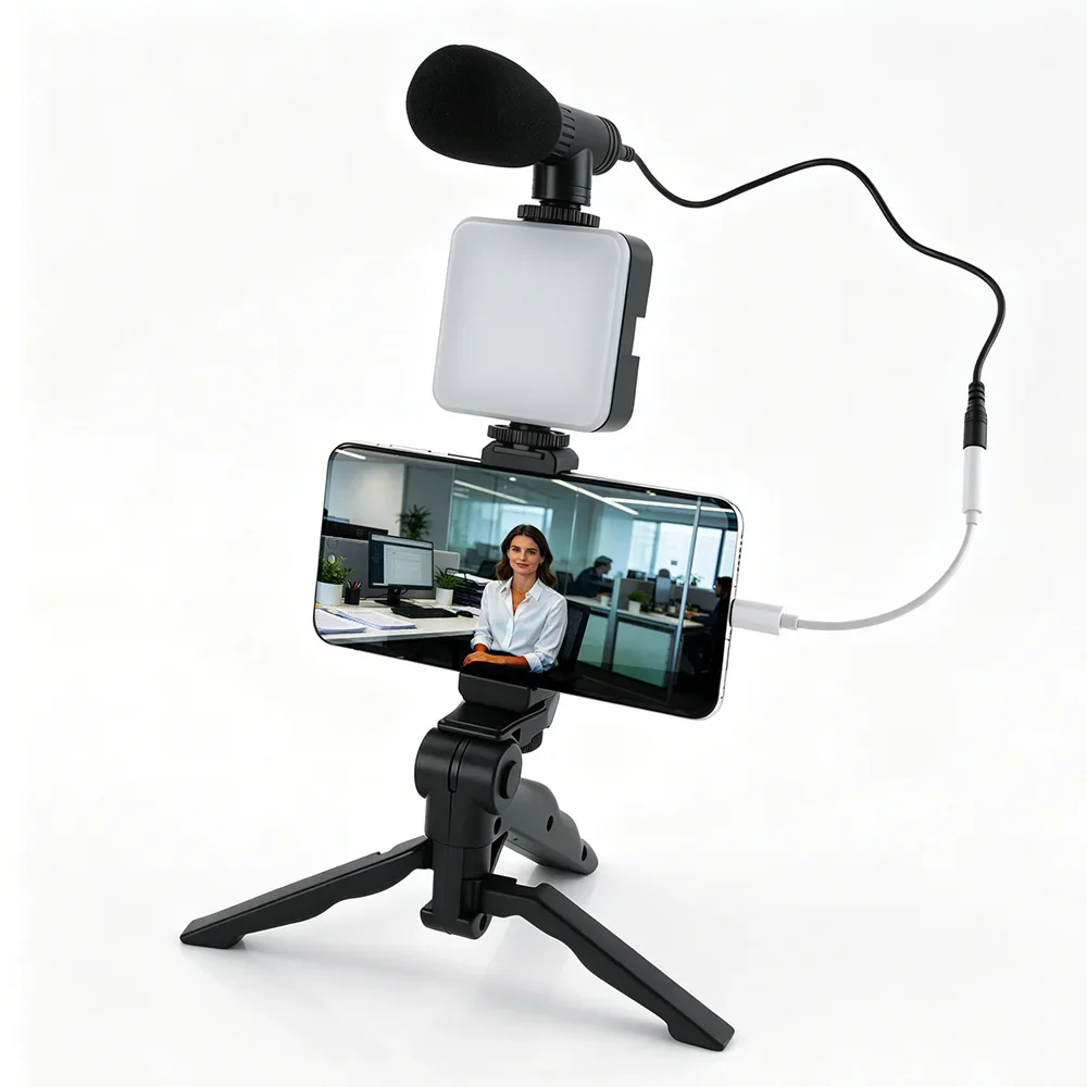 Photography Lighting Kit Portable - Kit de Vlogging para Smartphone, Luz