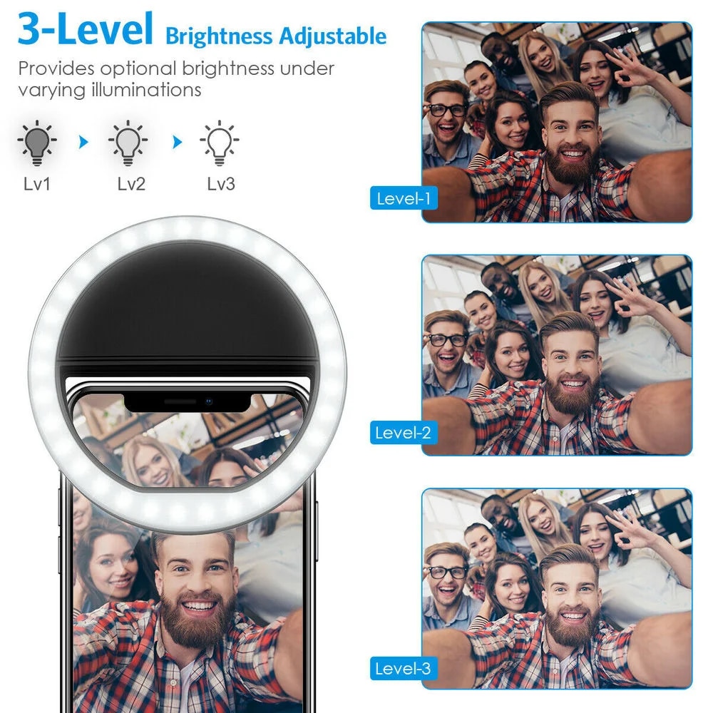 Anillo de luz LED recargable p - Photography Lighting Game reseña y precio