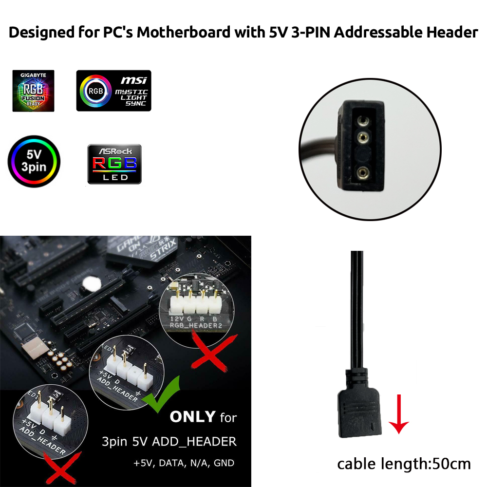 Conector ARGB de 3 Pines y 5V  - Photography Lighting Game reseña y precio