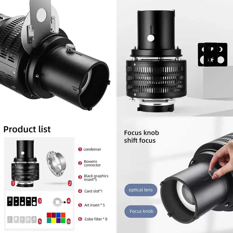 Kit de Snoot Óptico Cónico par - Photography Lighting Brands reseña y precio